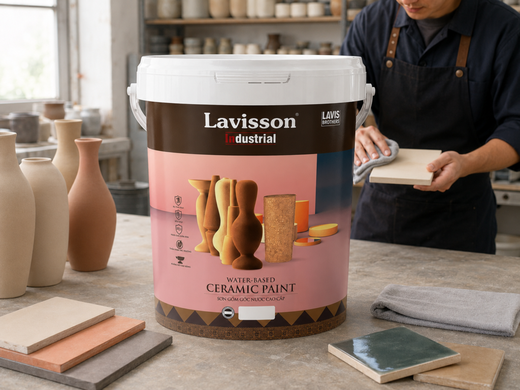 Sơn gốm hệ nước Lavisson Ceramic Paint: dùng cho bề mặt nào và cần kiểm tra gì trước khi thi công