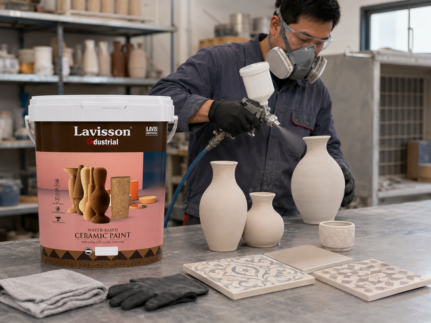 Ứng dụng Lavisson Ceramic Paint cho vật liệu gốm cần kiểm tra phù hợp