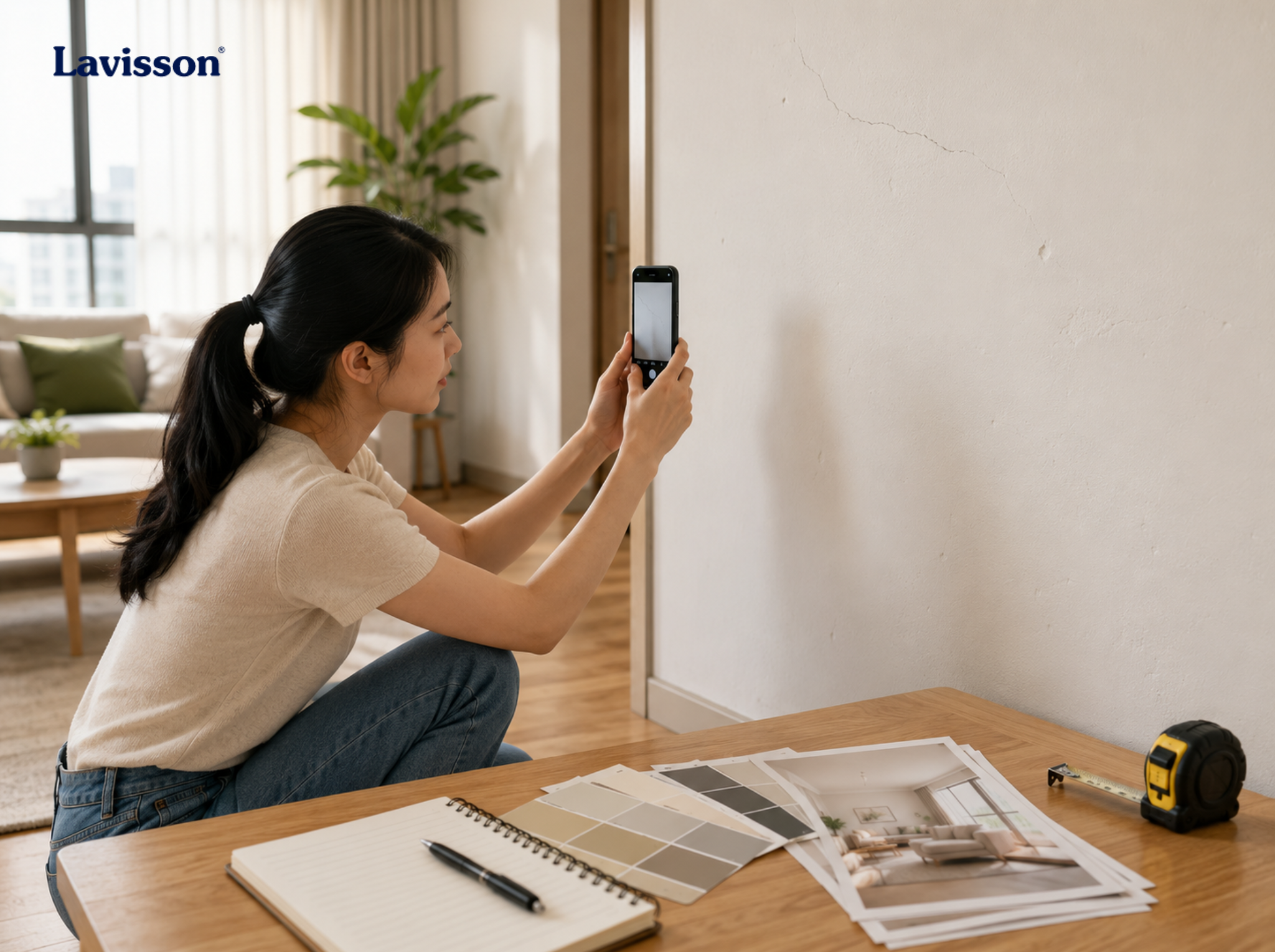 Gửi ảnh hiện trạng khi cần tư vấn sơn nội thất