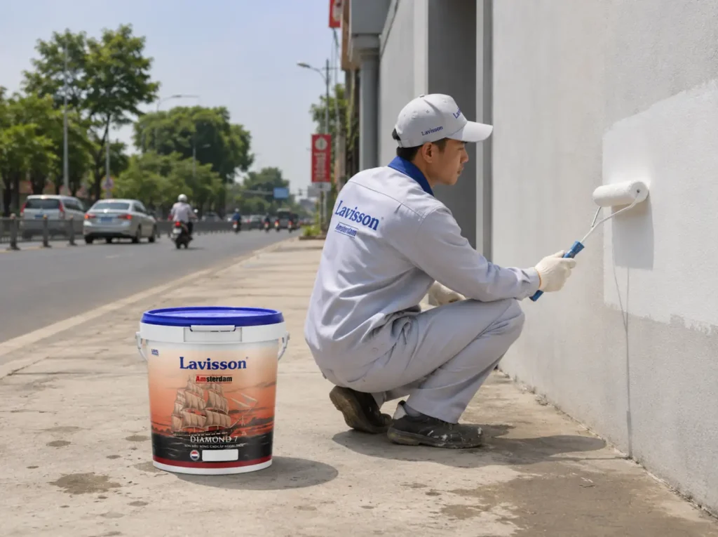Sơn nhà gần đường lớn: chọn hệ ngoại thất thế nào để dễ bảo trì hơn?