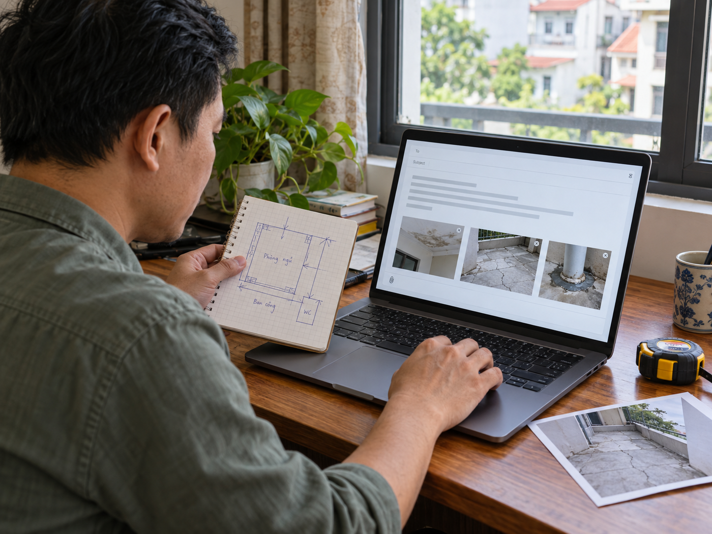 Tổng hợp ảnh hiện trạng và thông tin yêu cầu báo giá